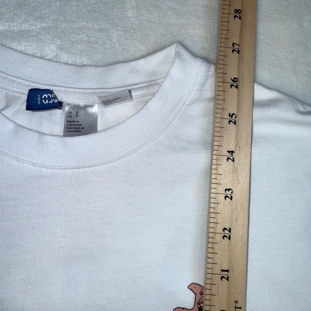 H&M Divided Spongebob Patrick Graphic Long Sleeve T Shirt White Oh Buoy Adult‎ S - Picture 6 of 7
